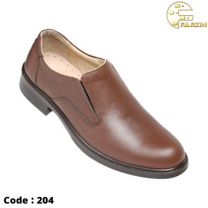 کفش فرزین فدرال مردانه رو ساده قهوه ای کد ۲۰۴