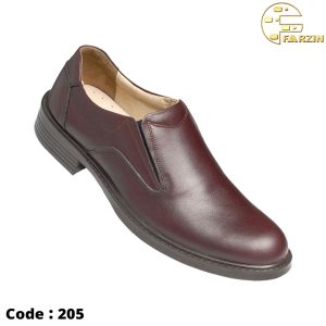 کفش فرزین فدرال مردانه رو ساده زرشکی کد ۲۰۵