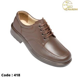 کفش فرزین لرد بندی قهوه ای طبیعی مردانه کد ۴۱۸