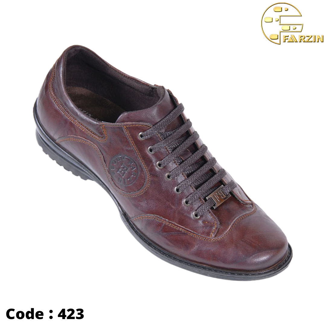کفش فرزین اسکوتر بندی قهوه ای کرانچی مردانه کد ۴۲۳
