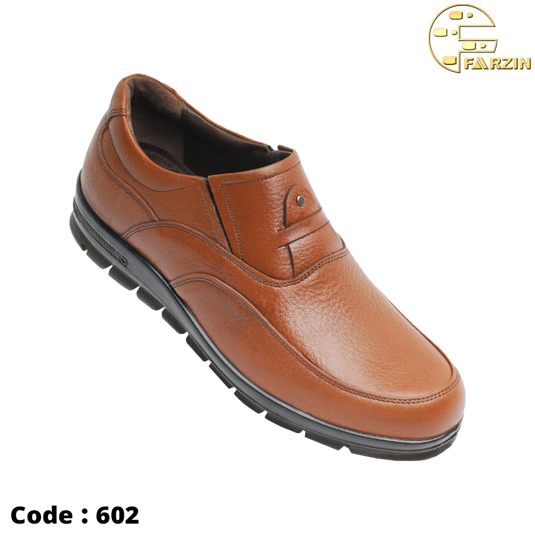 کفش فرزین نایس پولاپ عسلی مردانه کد ۶۰۲