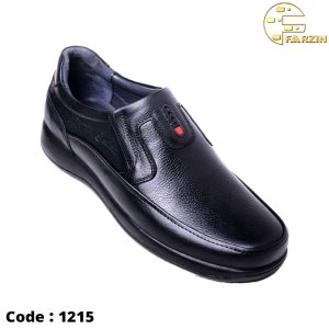 کفش فرزین طبی کشی مشکی مردانه کد ۱۲۱۵