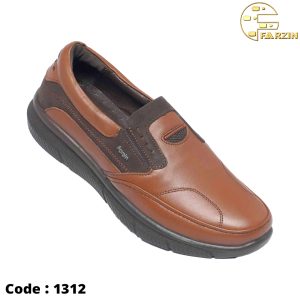 کفش فرزین ونتوسا کشی عسلی مردانه کد ۱۳۱۲