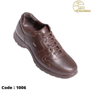 کفش فرزین جردن بندی قهوه ای مردانه کد 1006