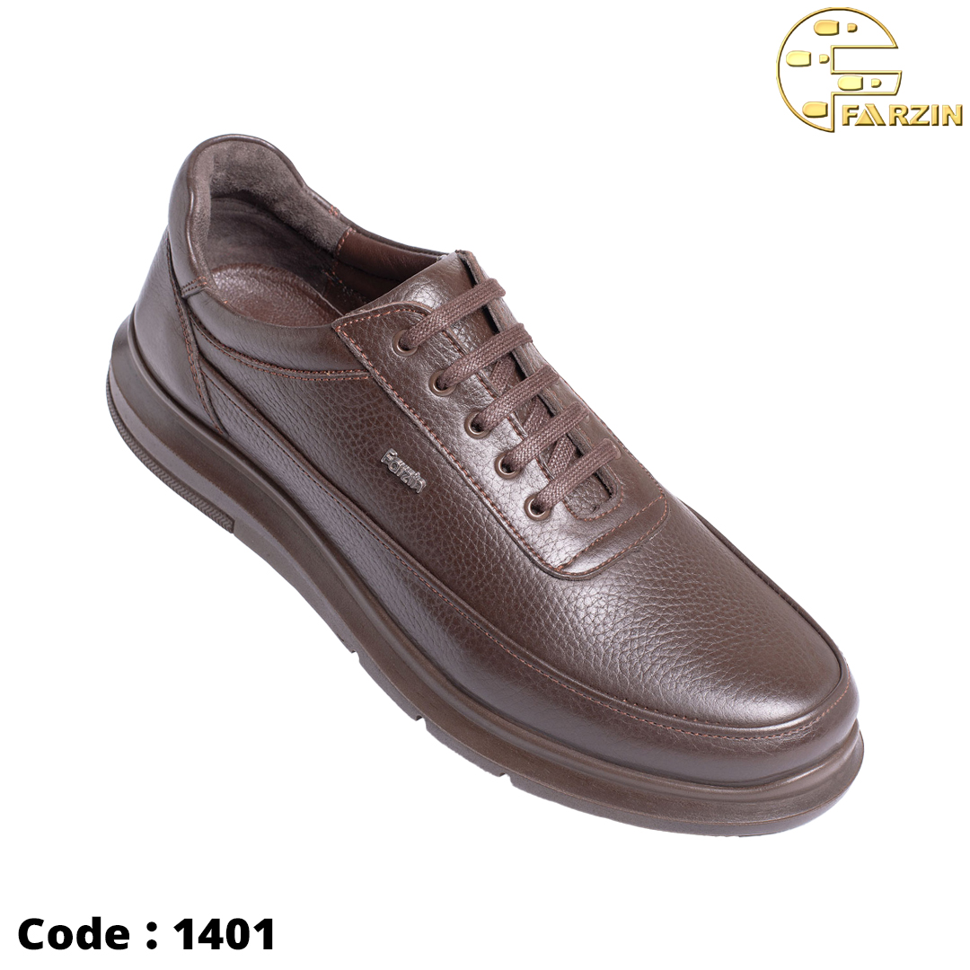 کفش فرزین ویبرام بندی قهوه ای مردانه کد 1401