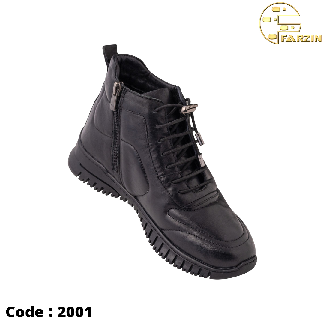 کفش فرزین اکیلیپس نیم بوت مشکی زنانه کد 2001