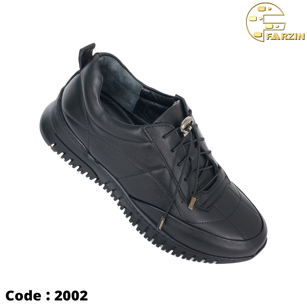 کفش فرزین زنانه بندی اکلیپس مشکی مدل 2002 | چرم گاوی تبریز