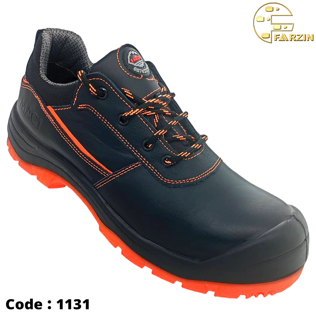 کفش ایمنی فرزین مدل مک وان ساق کوتاه نارنجی