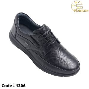 کفش ونتوسا بندی پولاپ مشکی مردانه کد 1306