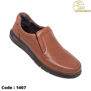 کفش فرزین مدل ویبرام کشی عسلی مردانه کد 1407