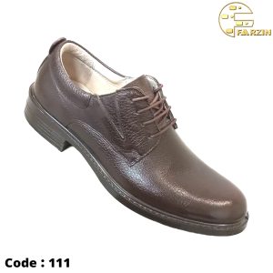 کفش فرزین مدل فدرال بندی شرانک قهوه ای مردانه کد111