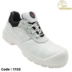 کفش ایمنی فرزین مدل مک وان ساق کوتاه سفید کد 1133